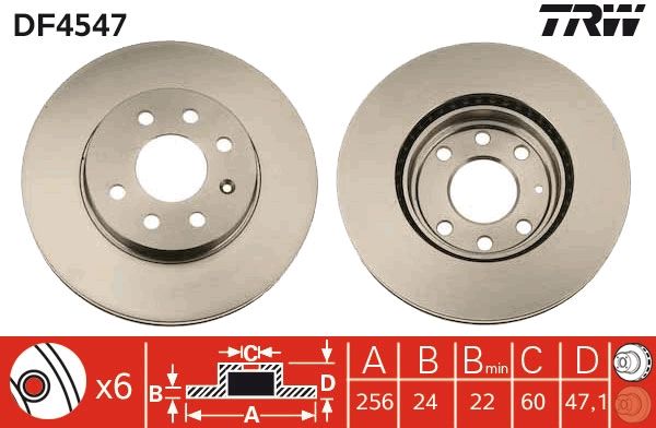 TRW DF4547 Brake Disc