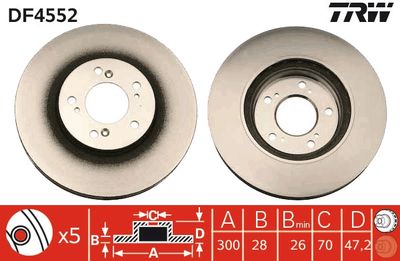 Brake Disc TRW DF4552
