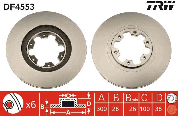 TRW DF4553 Brake Disc