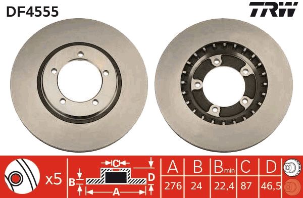 TRW DF4555 Brake Disc