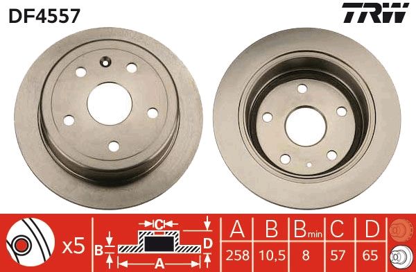 TRW DF4557 Brake Disc