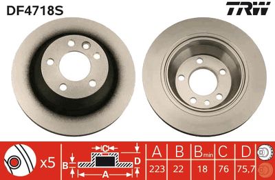 Brake Disc TRW DF4718S