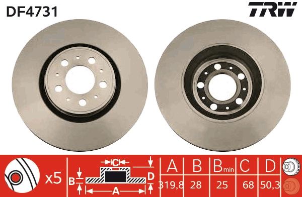 TRW DF4731 Brake Disc