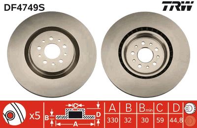 Brake Disc TRW DF4749S
