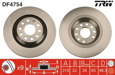Brake Disc TRW DF4754