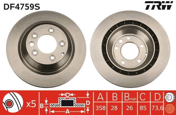 TRW DF4759S Brake Disc