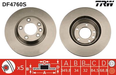 Brake Disc TRW DF4760S