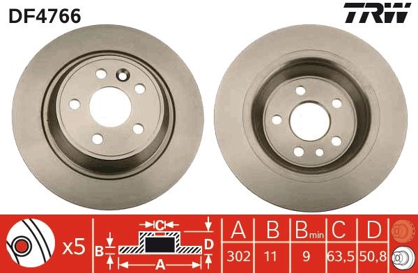 TRW DF4766 Brake Disc