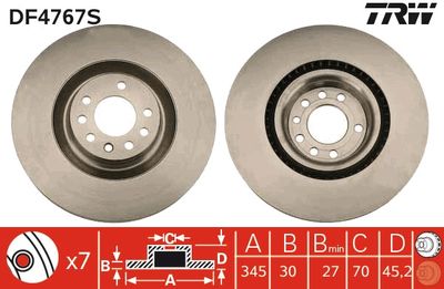 Brake Disc TRW DF4767S