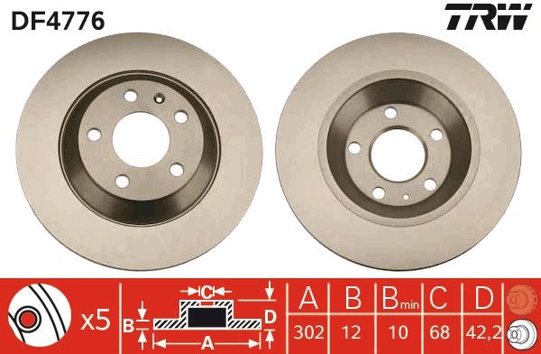 TRW DF4776 Brake Disc