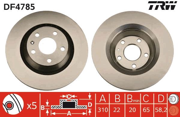 TRW DF4785 Brake Disc