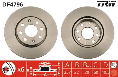 Brake Disc TRW DF4796