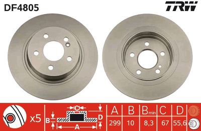 Brake Disc TRW DF4805