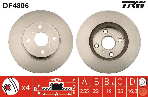 TRW DF4806 Brake Disc