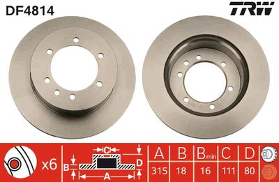 Brake Disc TRW DF4814