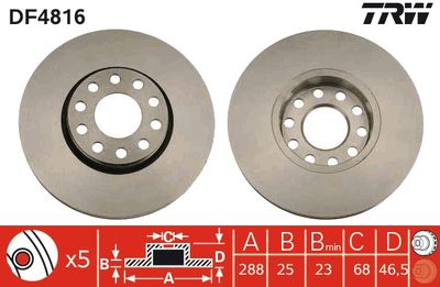 Brake Disc TRW DF4816