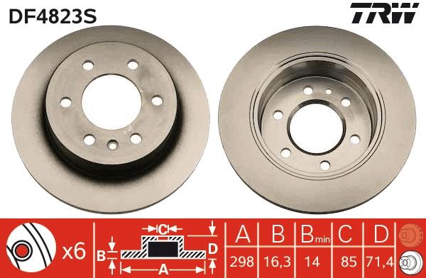 TRW DF4823S Brake Disc