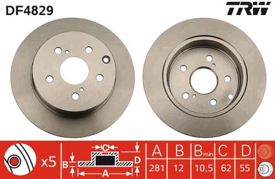 Brake Disc TRW DF4829