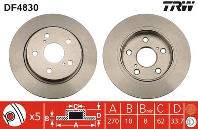 Brake Disc TRW DF4830