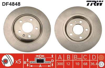 Brake Disc TRW DF4848