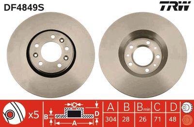 Brake Disc TRW DF4849S