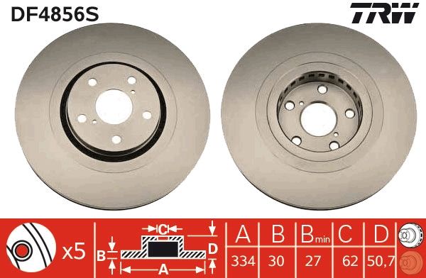 TRW DF4856S Brake Disc