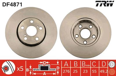 Brake Disc TRW DF4871