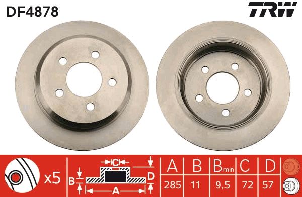 TRW DF4878 Brake Disc