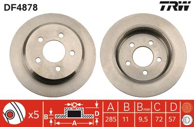 Brake Disc TRW DF4878