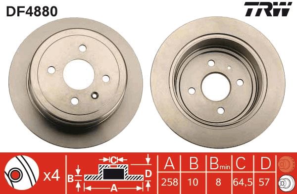 TRW DF4880 Brake Disc