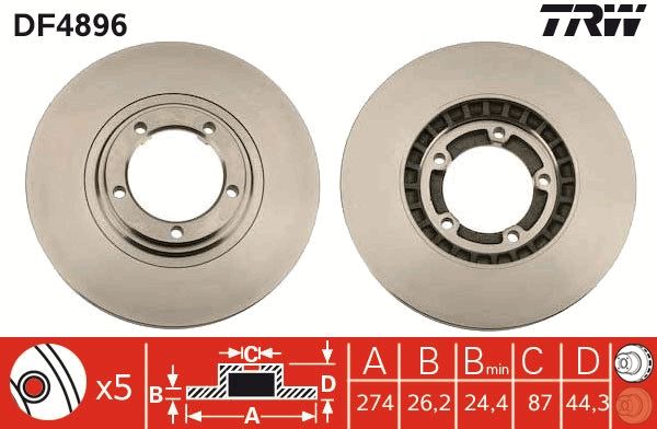 TRW DF4896 Brake Disc