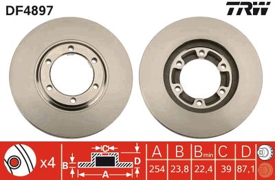 Brake Disc TRW DF4897