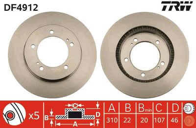 Brake Disc TRW DF4912