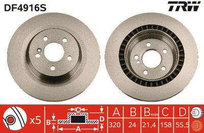 Brake Disc TRW DF4916S