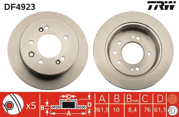 TRW DF4923 Brake Disc
