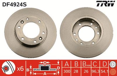 Brake Disc TRW DF4924S
