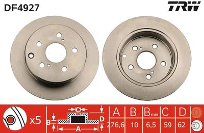Brake Disc TRW DF4927