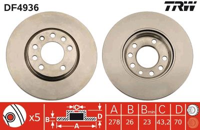 Brake Disc TRW DF4936