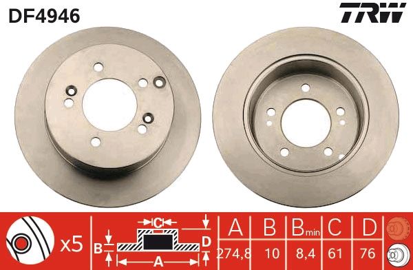 TRW DF4946 Brake Disc