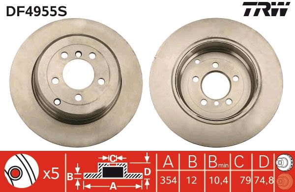 TRW DF4955S Brake Disc