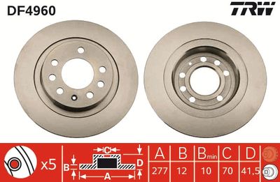 Brake Disc TRW DF4960