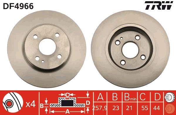 TRW DF4966 Brake Disc