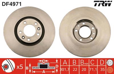 Brake Disc TRW DF4971