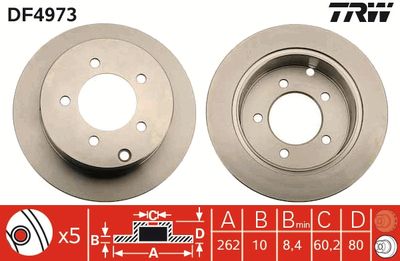 Brake Disc TRW DF4973