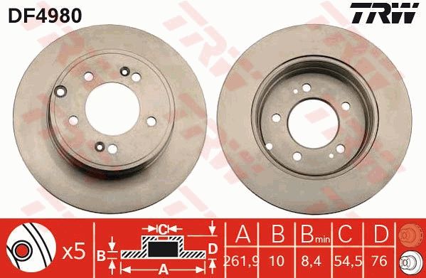 TRW DF4980 Brake Disc