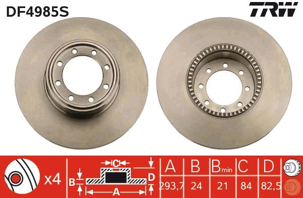 TRW DF4985S Brake Disc
