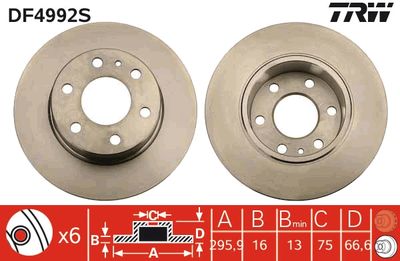 Brake Disc TRW DF4992S