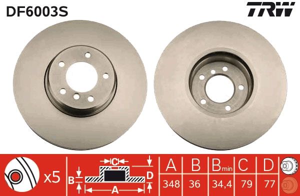 TRW DF6003S Brake Disc