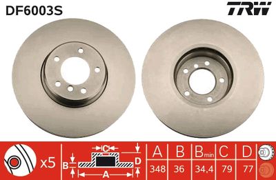 Brake Disc TRW DF6003S