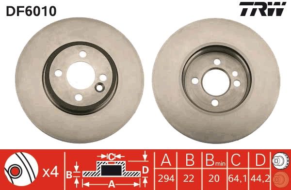 TRW DF6010 Brake Disc
